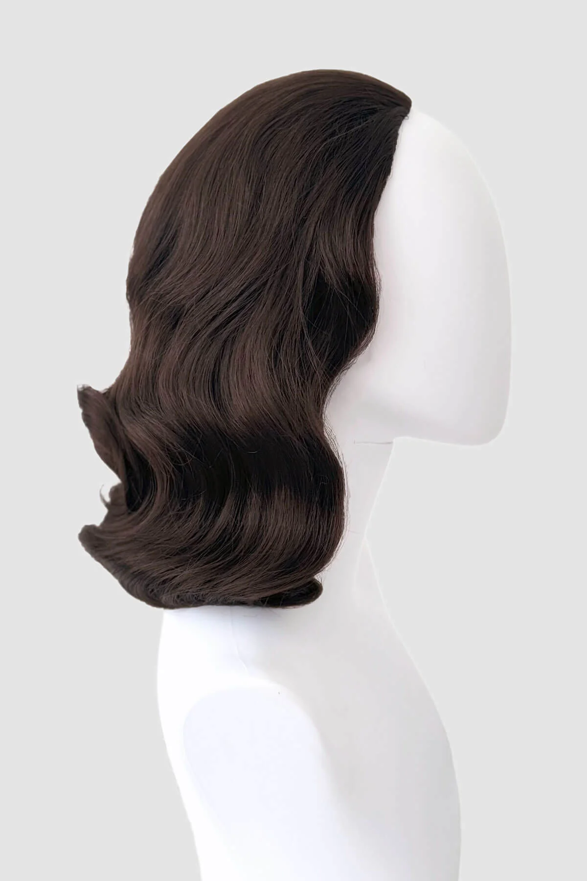 Shoulder length half wig hairpiece with beautiful marcel waves: Virginia - Image 12