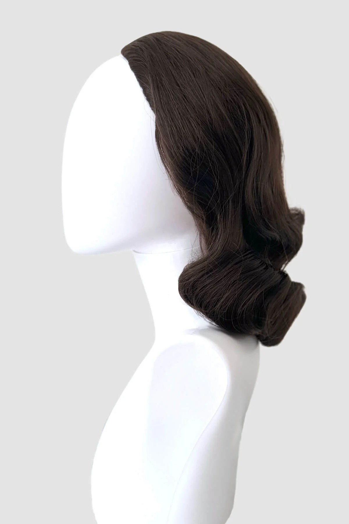 Shoulder length half wig hairpiece with beautiful marcel waves: Virginia - Image 14