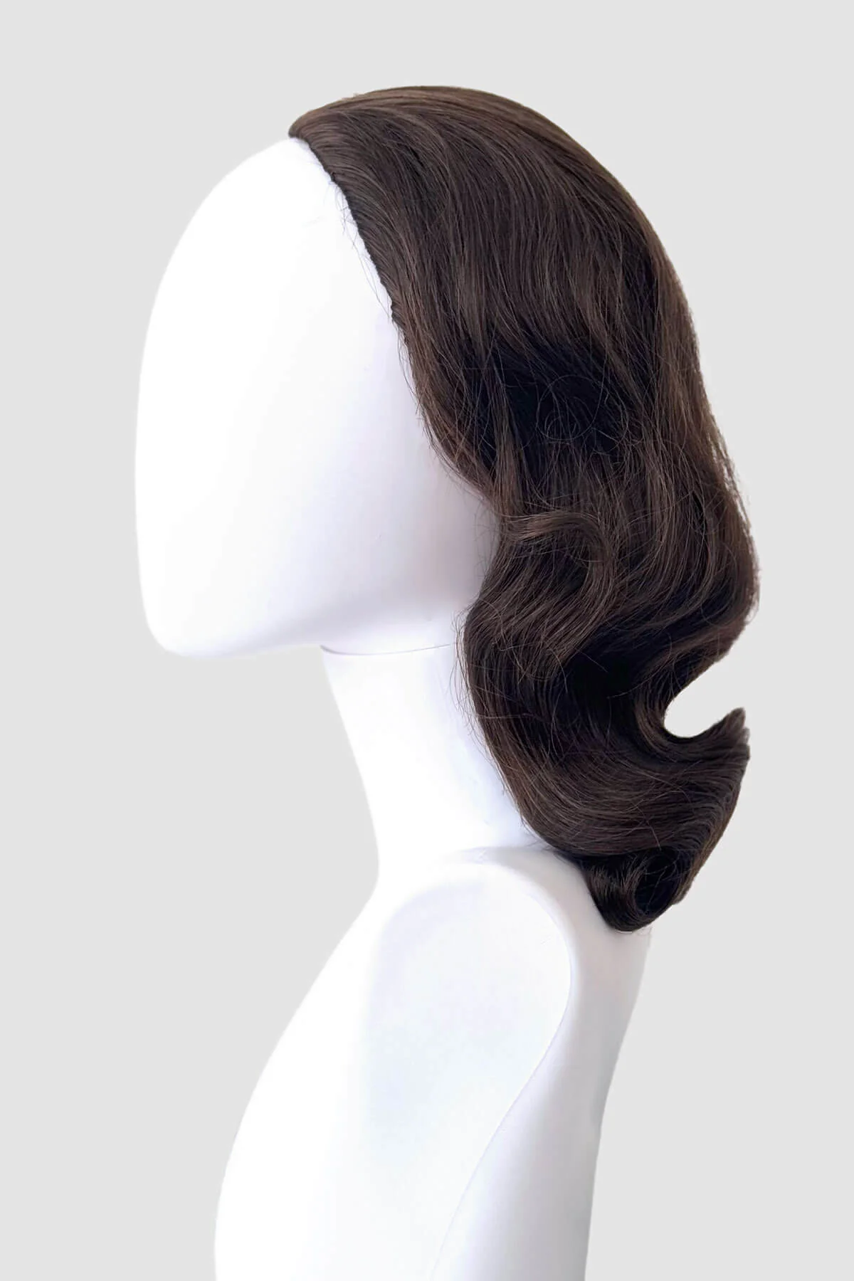 Shoulder length half wig hairpiece with beautiful marcel waves: Virginia - Image 24