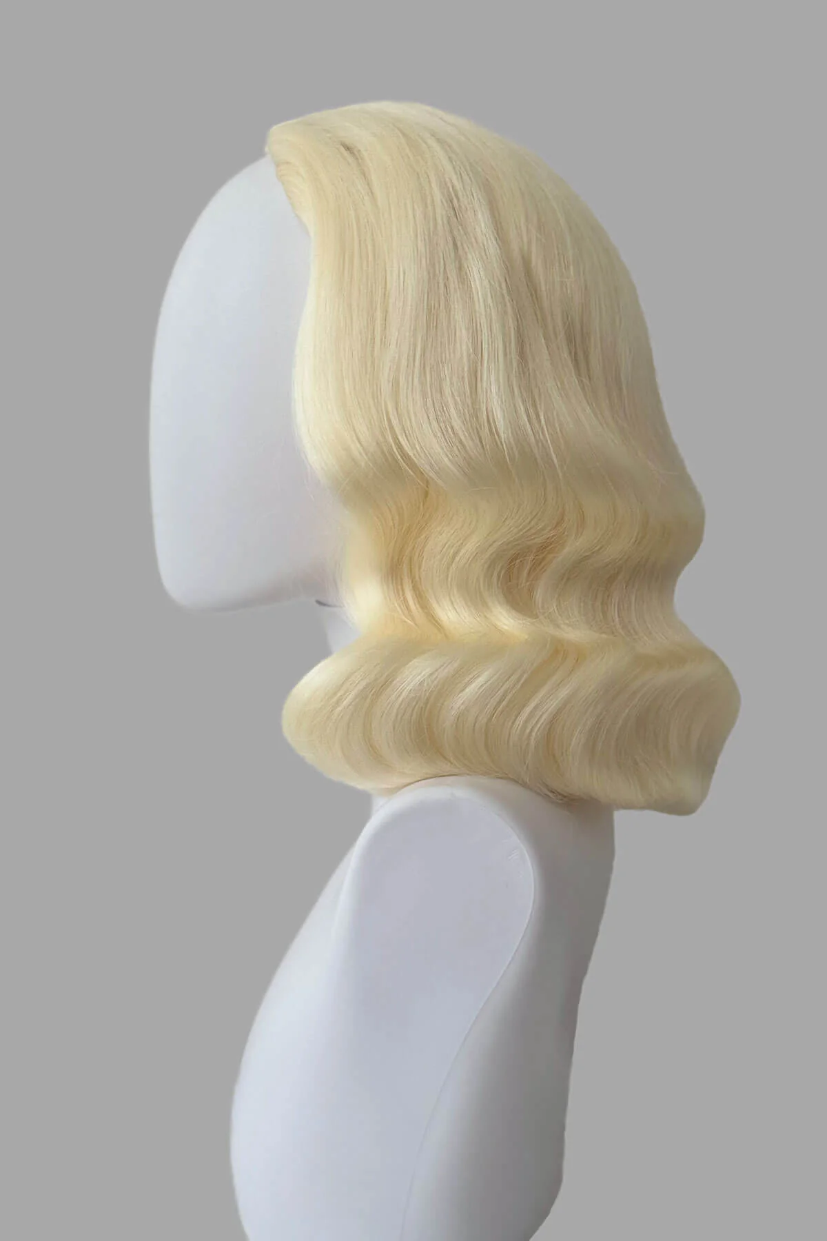 Shoulder length half wig hairpiece with beautiful marcel waves: Virginia - Image 38