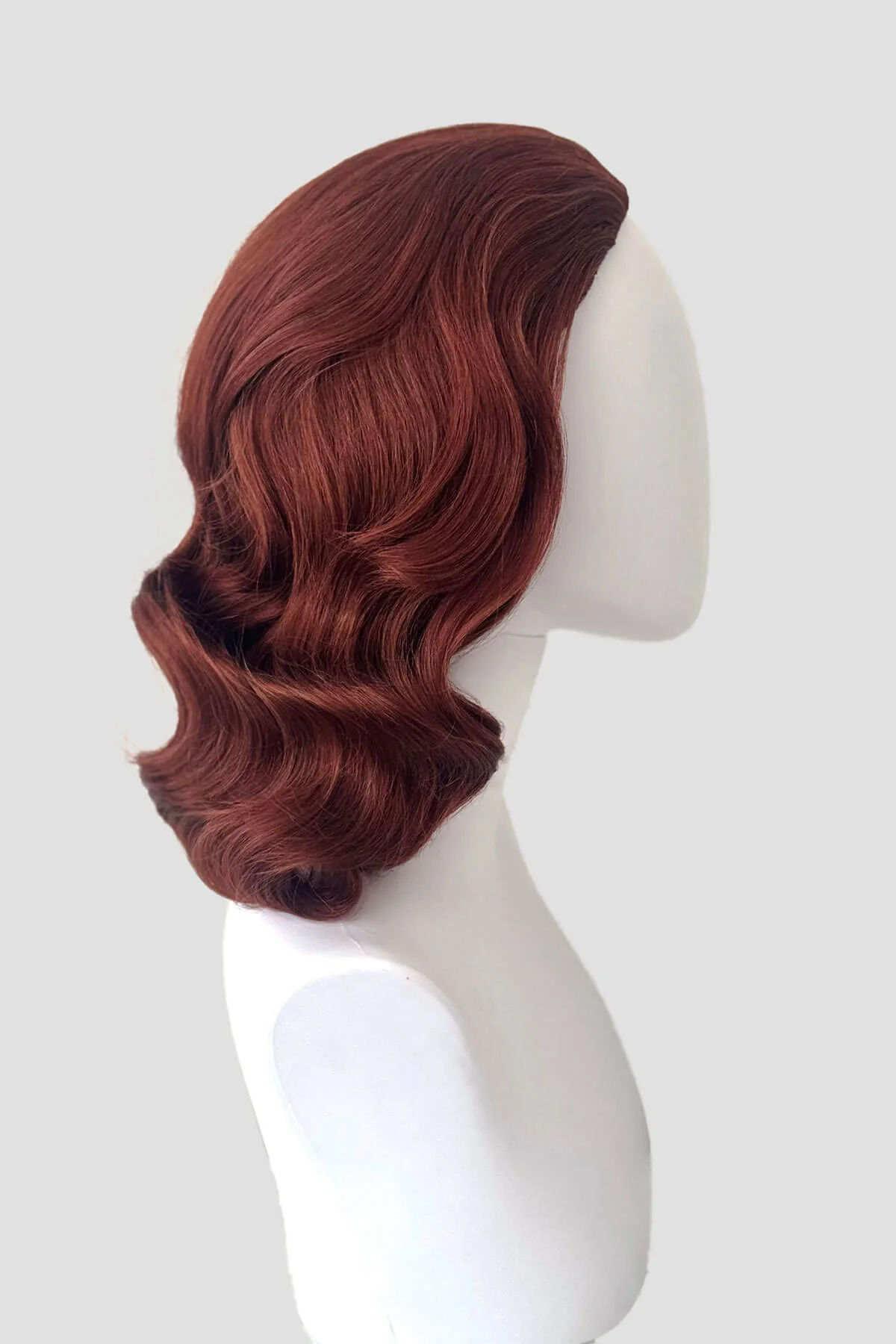 Shoulder length half wig hairpiece with beautiful marcel waves: Virginia - Image 44