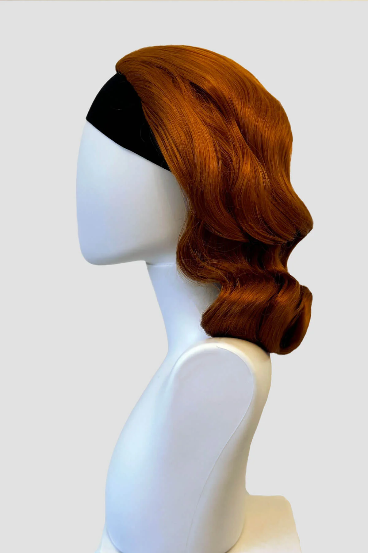 Shoulder length half wig hairpiece with beautiful marcel waves: Virginia - Image 50