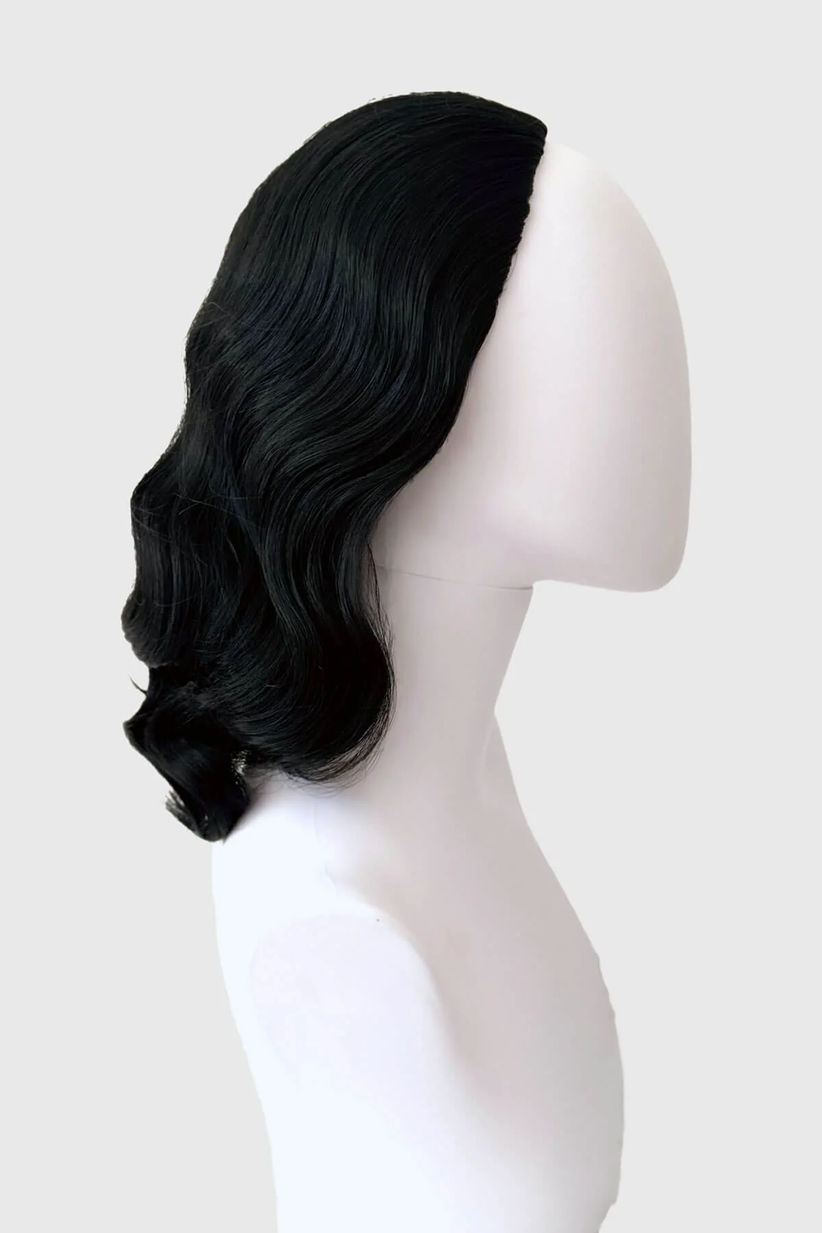 Shoulder length half wig hairpiece with beautiful marcel waves: Virginia - Image 59