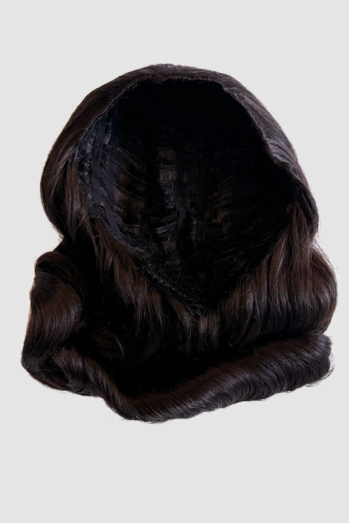 Shoulder length half wig hairpiece with beautiful marcel waves: Virginia - Image 6