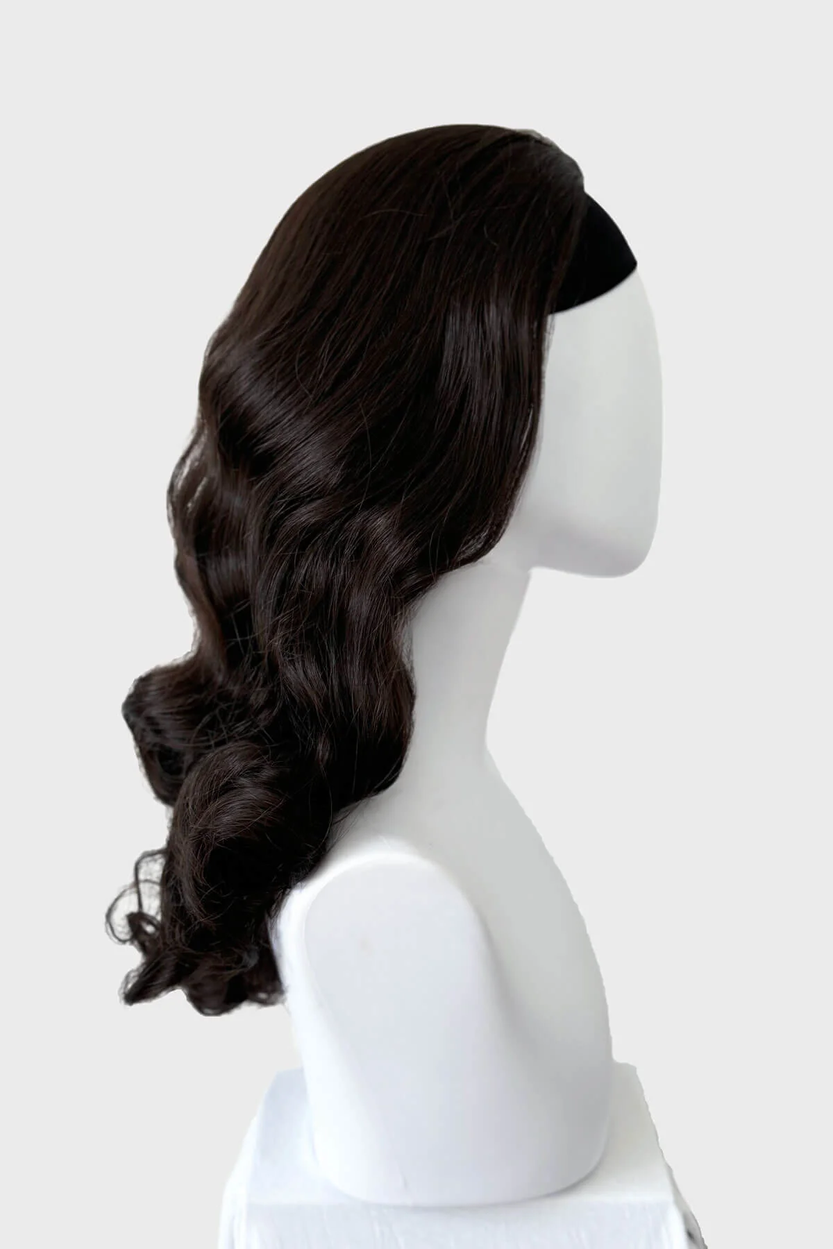 Long half wig hairpiece with beautiful waves: Morgana - Image 27