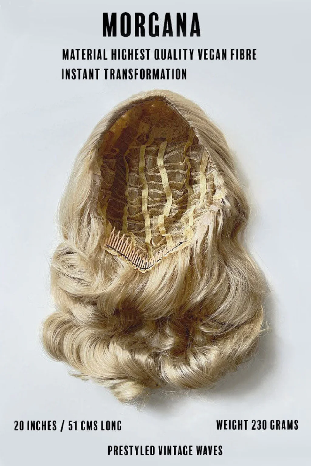 Long half wig hairpiece with beautiful waves: Morgana - Image 31
