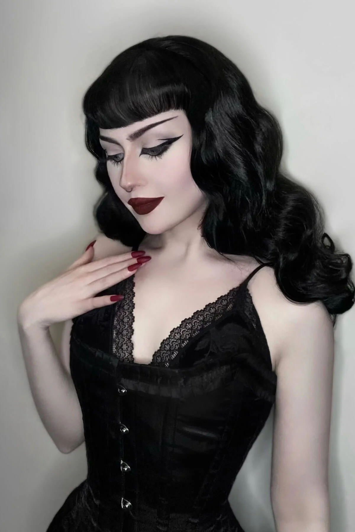 Long half wig hairpiece with beautiful waves: Morgana - Image 4