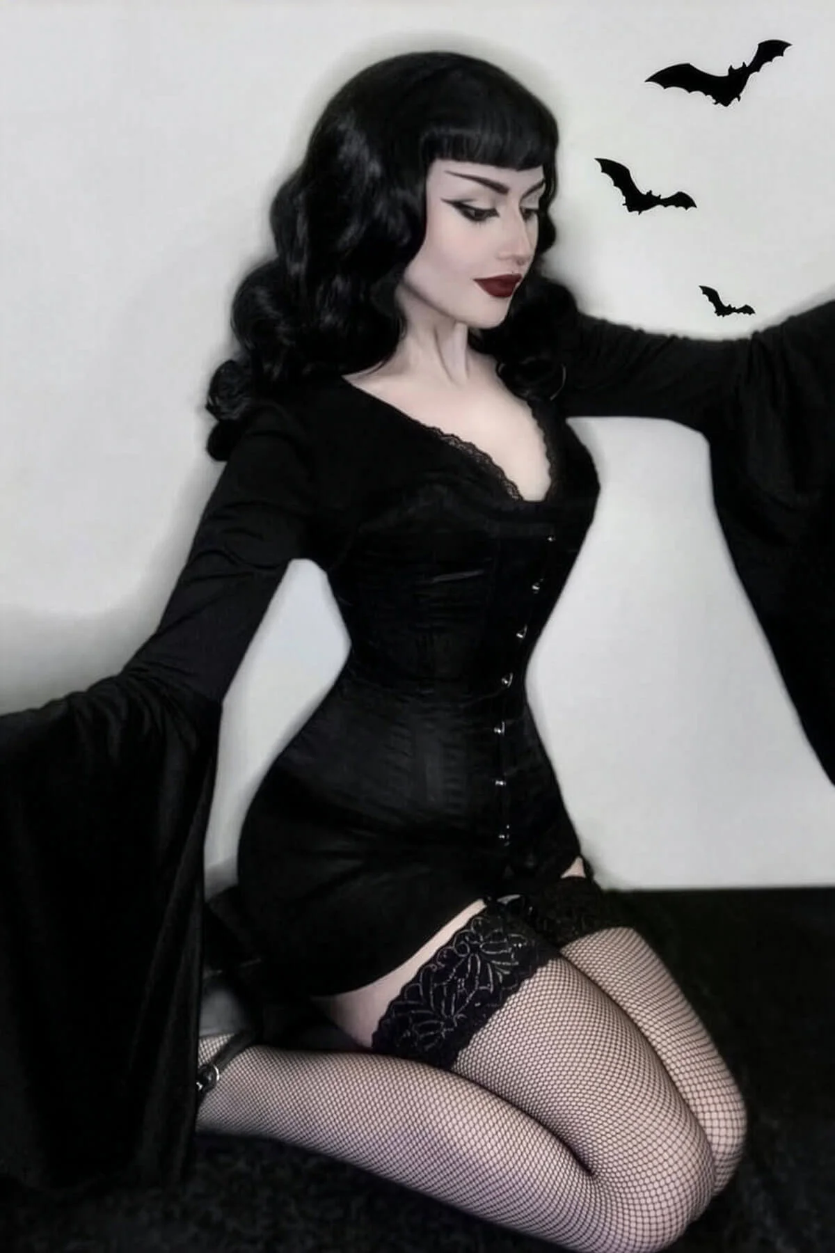 Long half wig hairpiece with beautiful waves: Morgana - Image 5