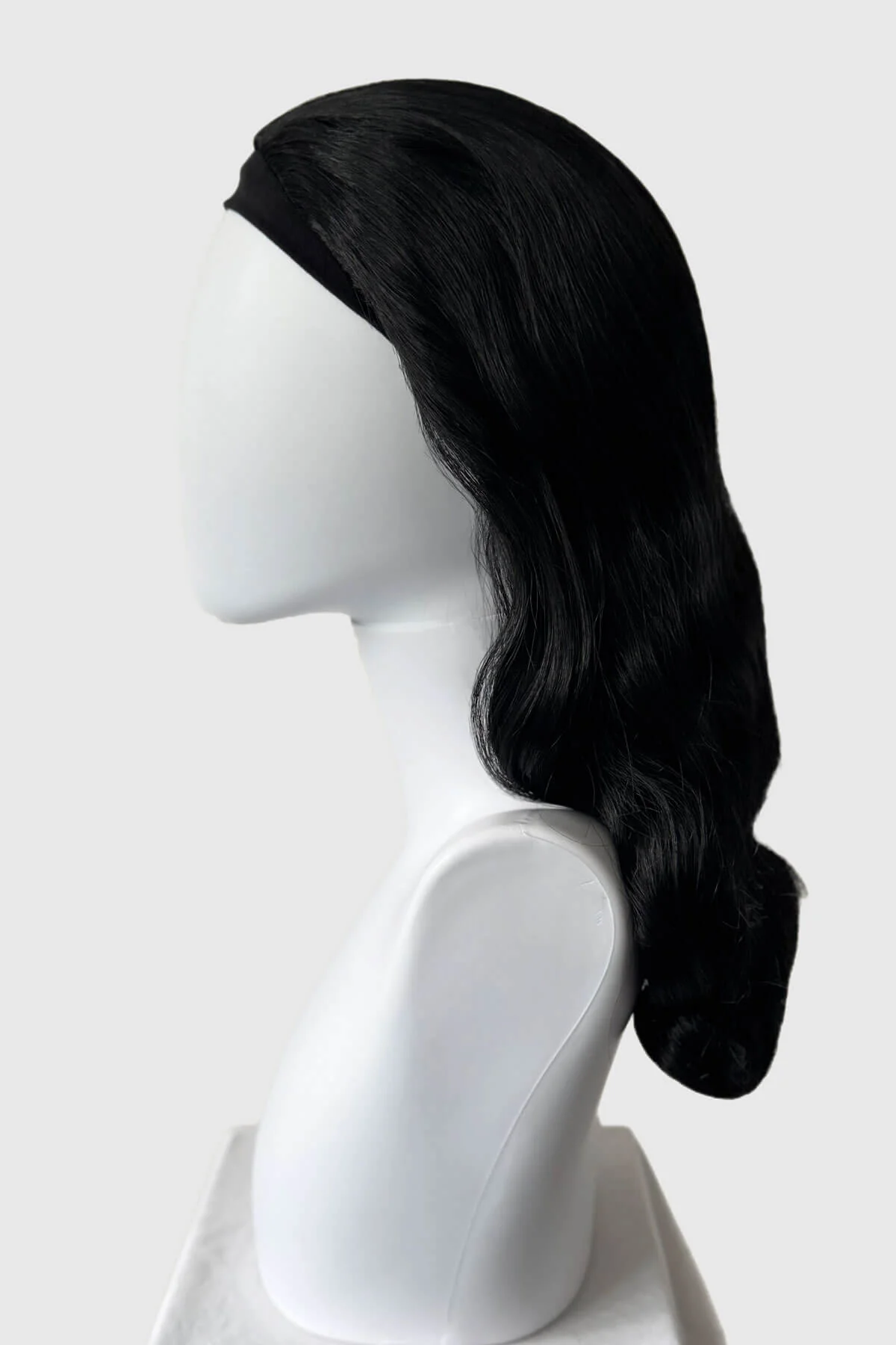 Long half wig hairpiece with beautiful waves: Morgana - Image 6