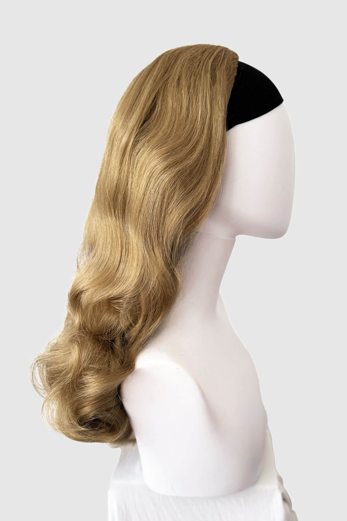 Long half wig hairpiece with beautiful waves: Morgana - Image 71