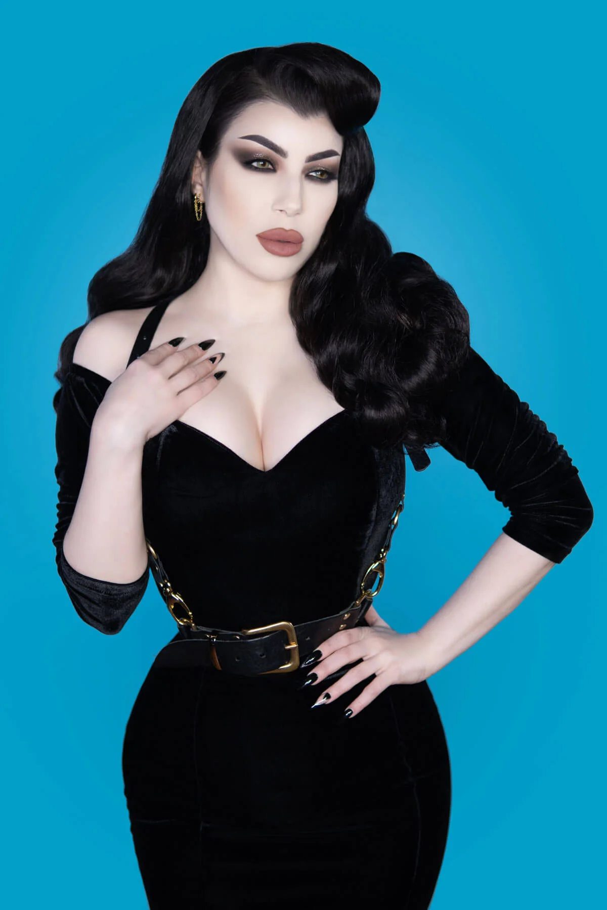 Long half wig hairpiece with beautiful waves: Morgana - Image 78