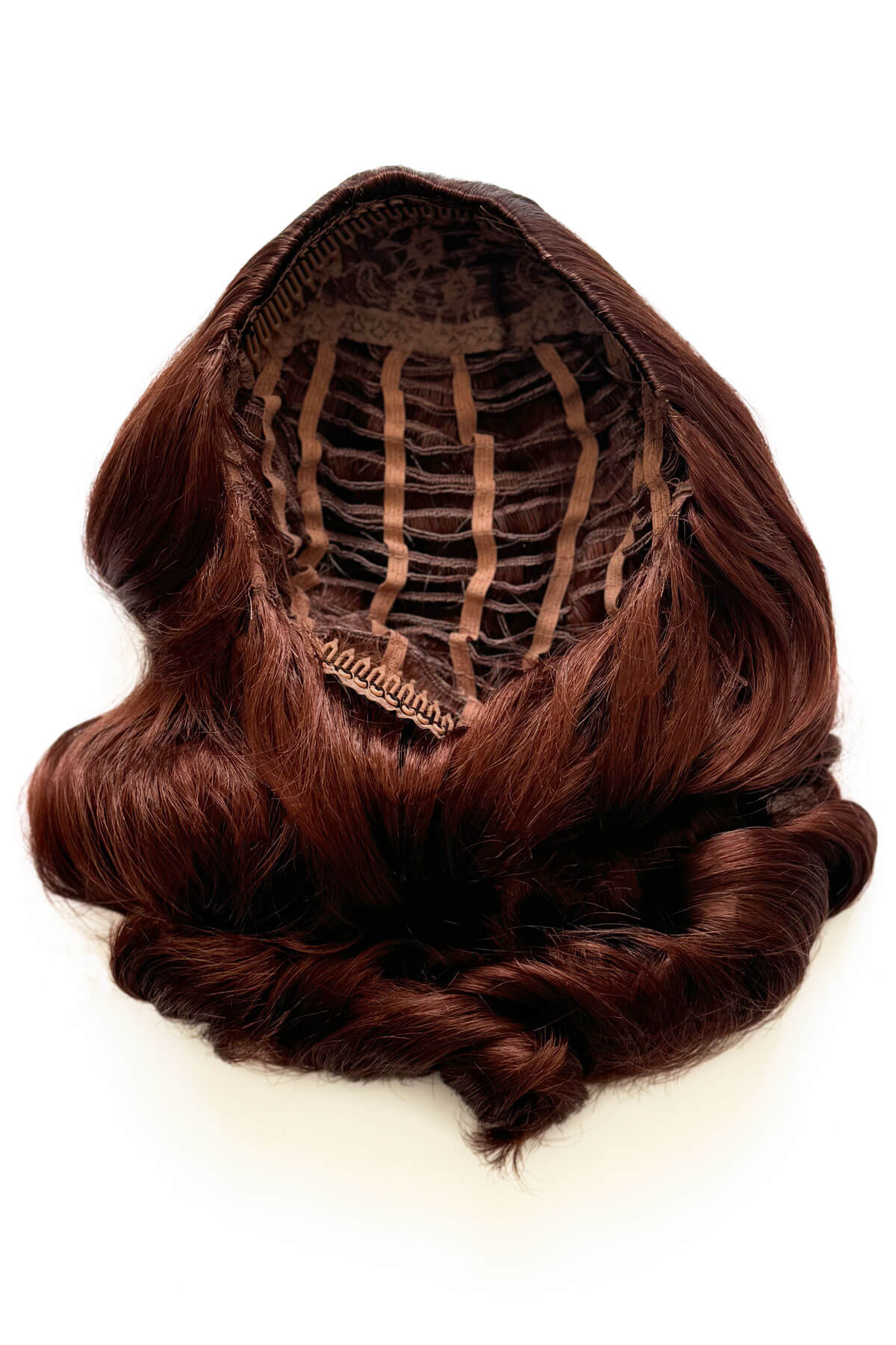 Long half wig hairpiece with beautiful vintage waves: Onyx - Image 75
