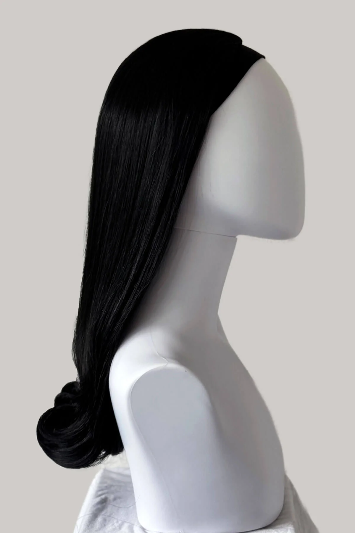 1960s Retro high crown, half wig hairpiece, long with hair flip: Priscilla - Image 11