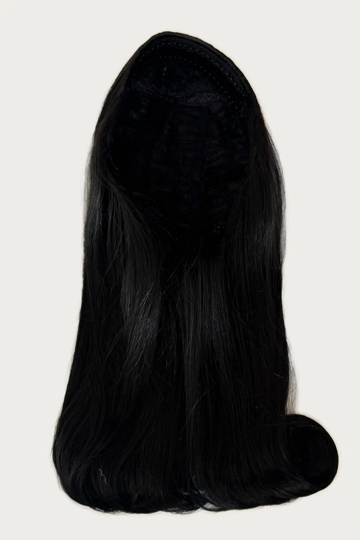 1960s Retro high crown, half wig hairpiece, long with hair flip: Priscilla - Image 14
