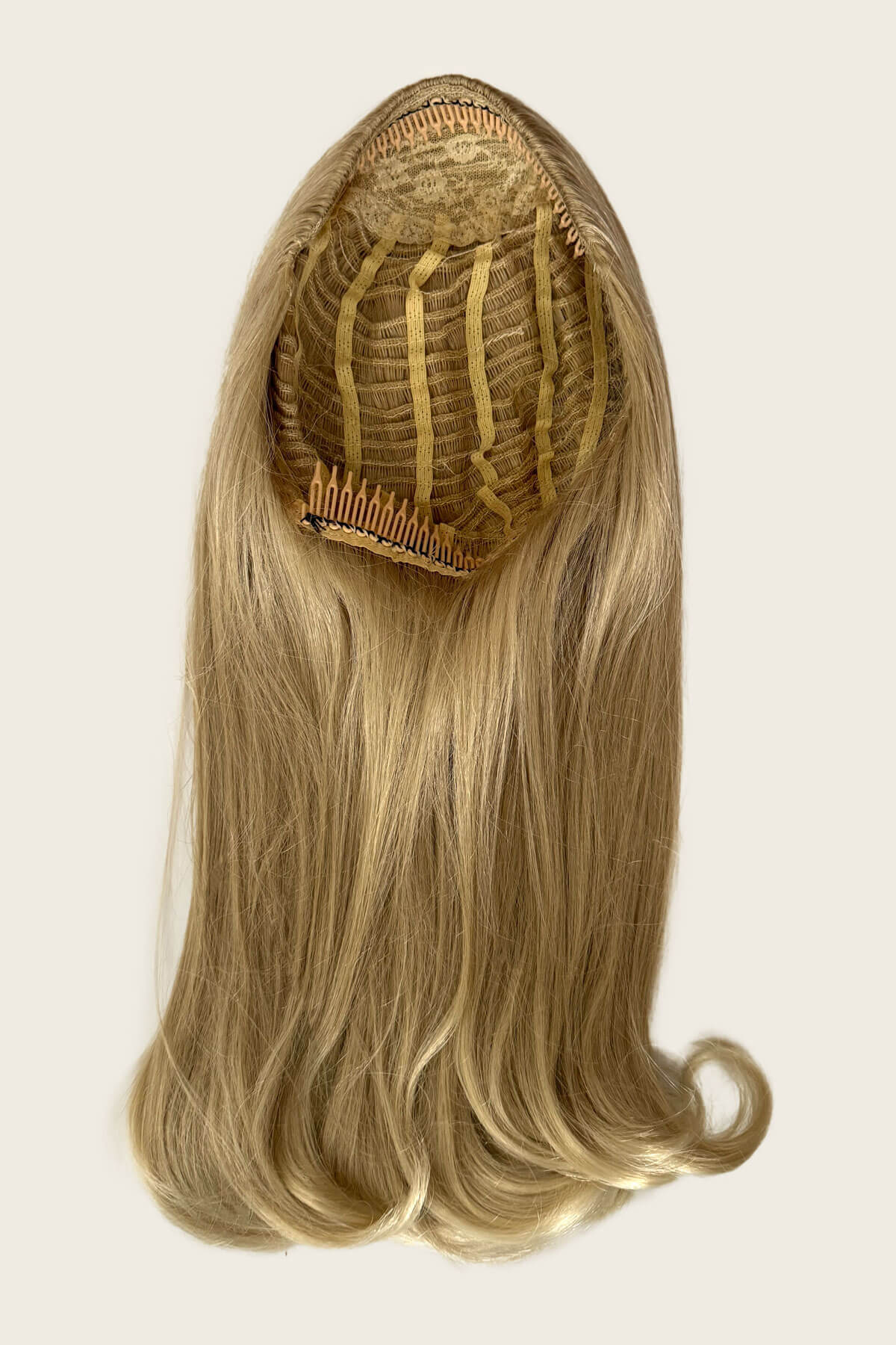 1960s Retro high crown, half wig hairpiece, long with hair flip: Priscilla - Image 33