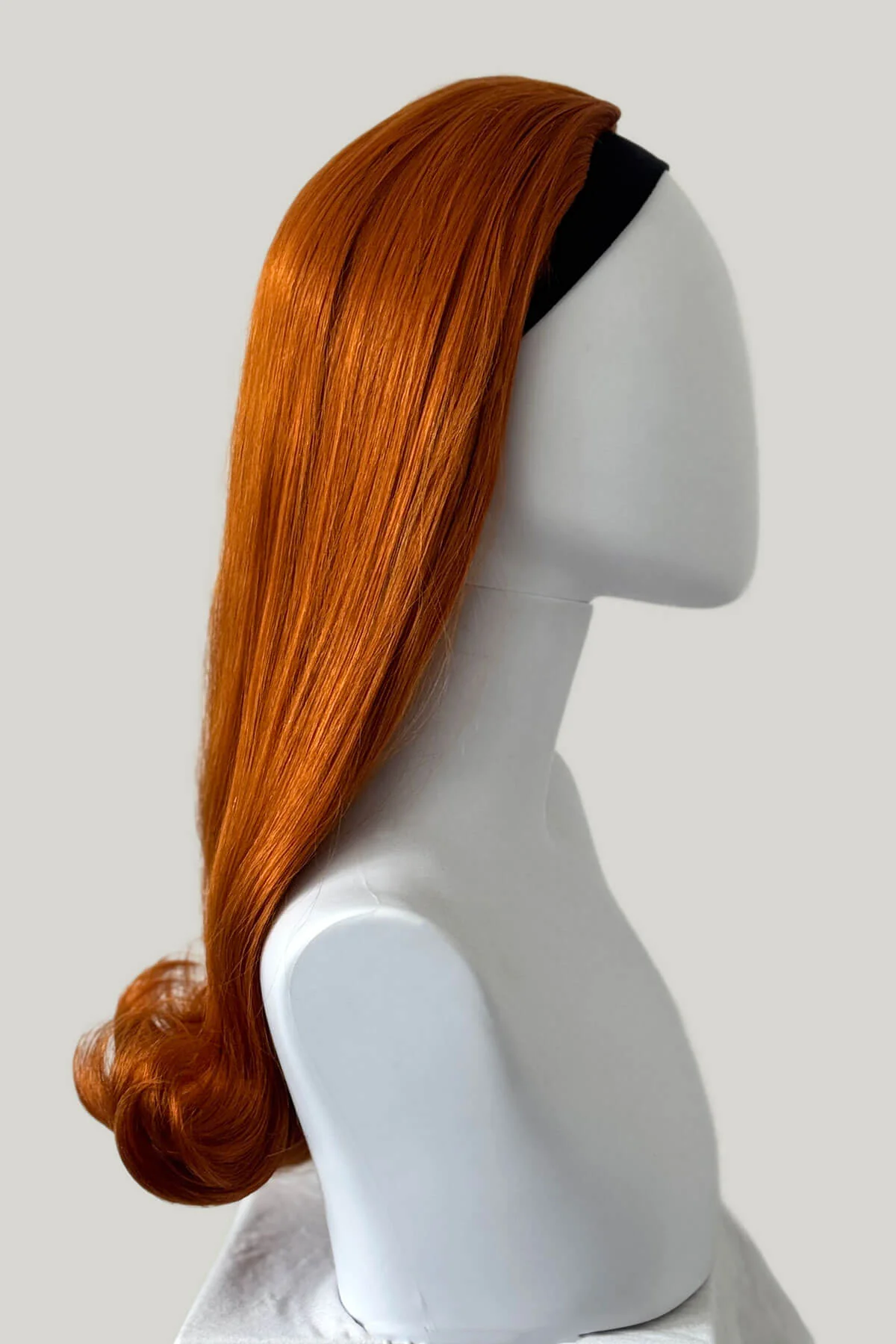 1960s Retro high crown, half wig hairpiece, long with hair flip: Priscilla - Image 42