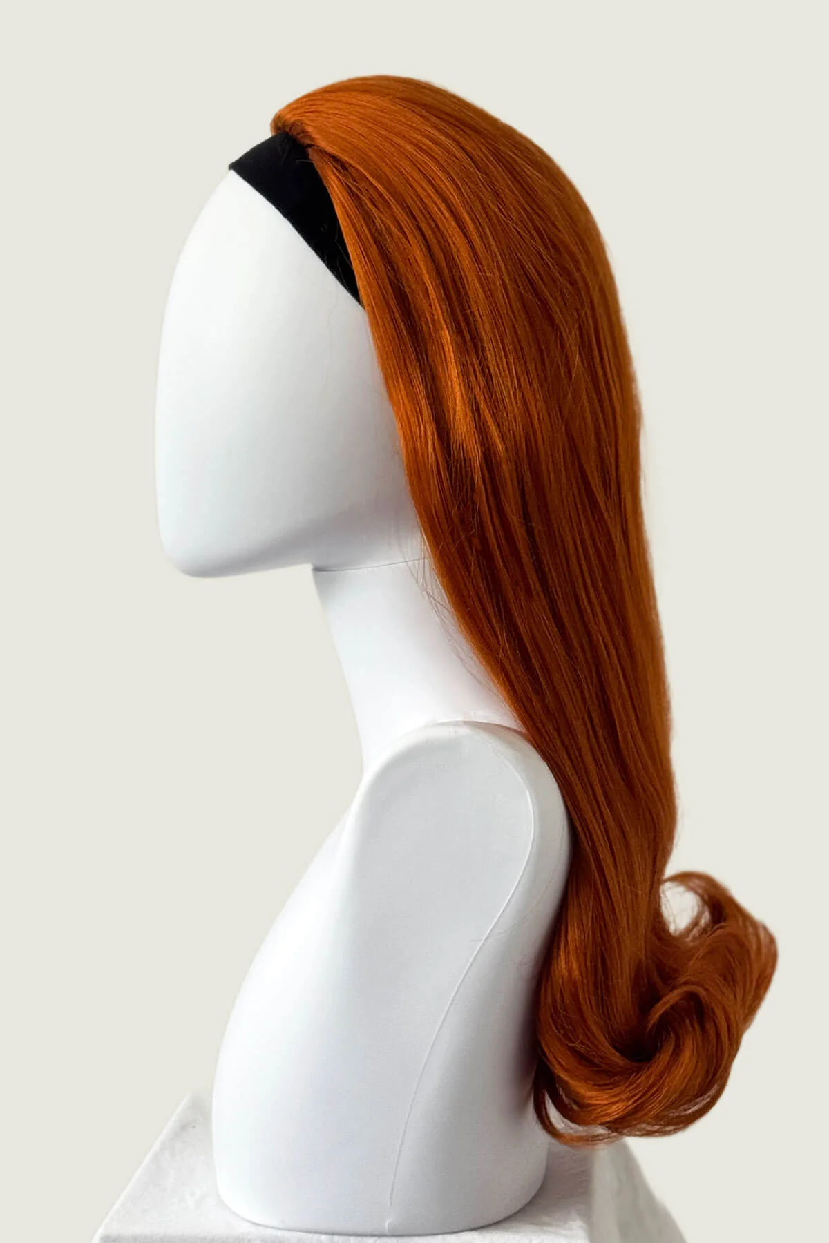 1960s Retro high crown, half wig hairpiece, long with hair flip: Priscilla - Image 44