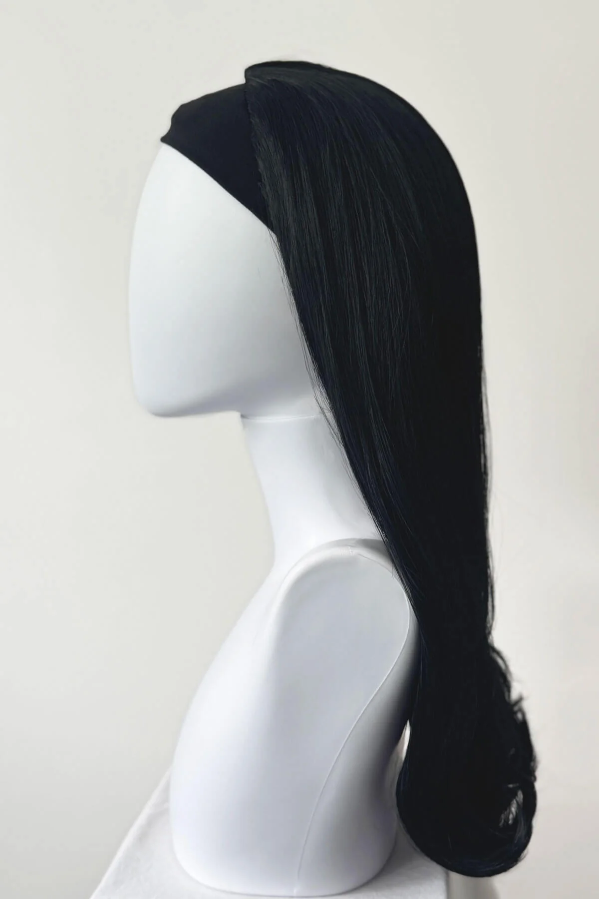 1960s Retro high crown, half wig hairpiece, long with hair flip: Priscilla - Image 6