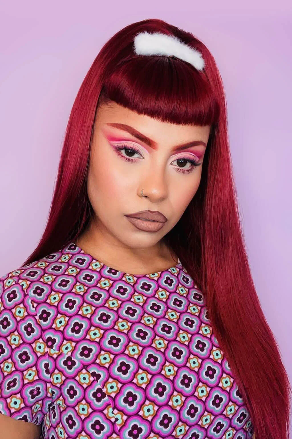 High crown long straight half wig: Andrea - Image 2