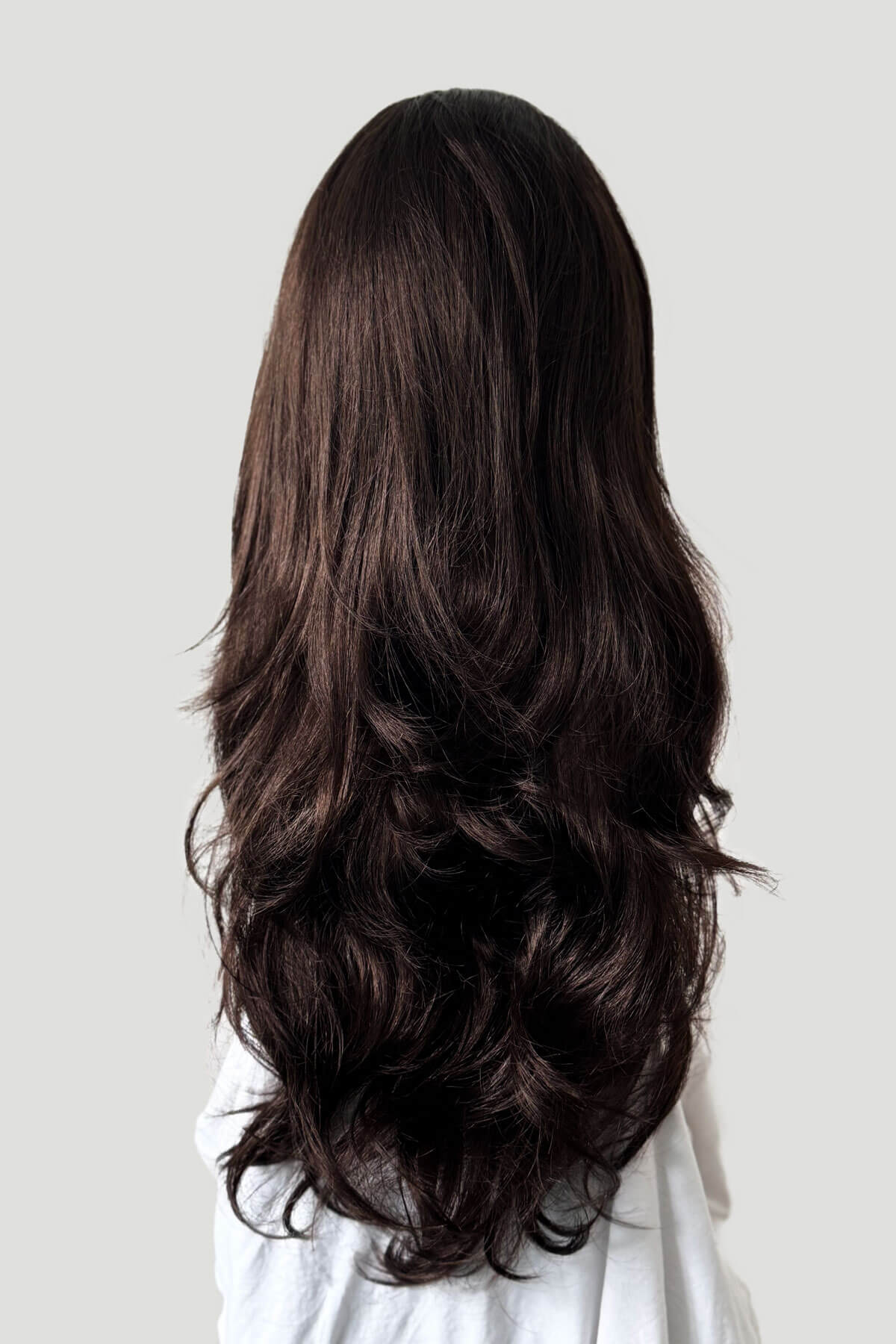Brown half wig hairpiece, full, long with gentle waves: Taya - Image 12