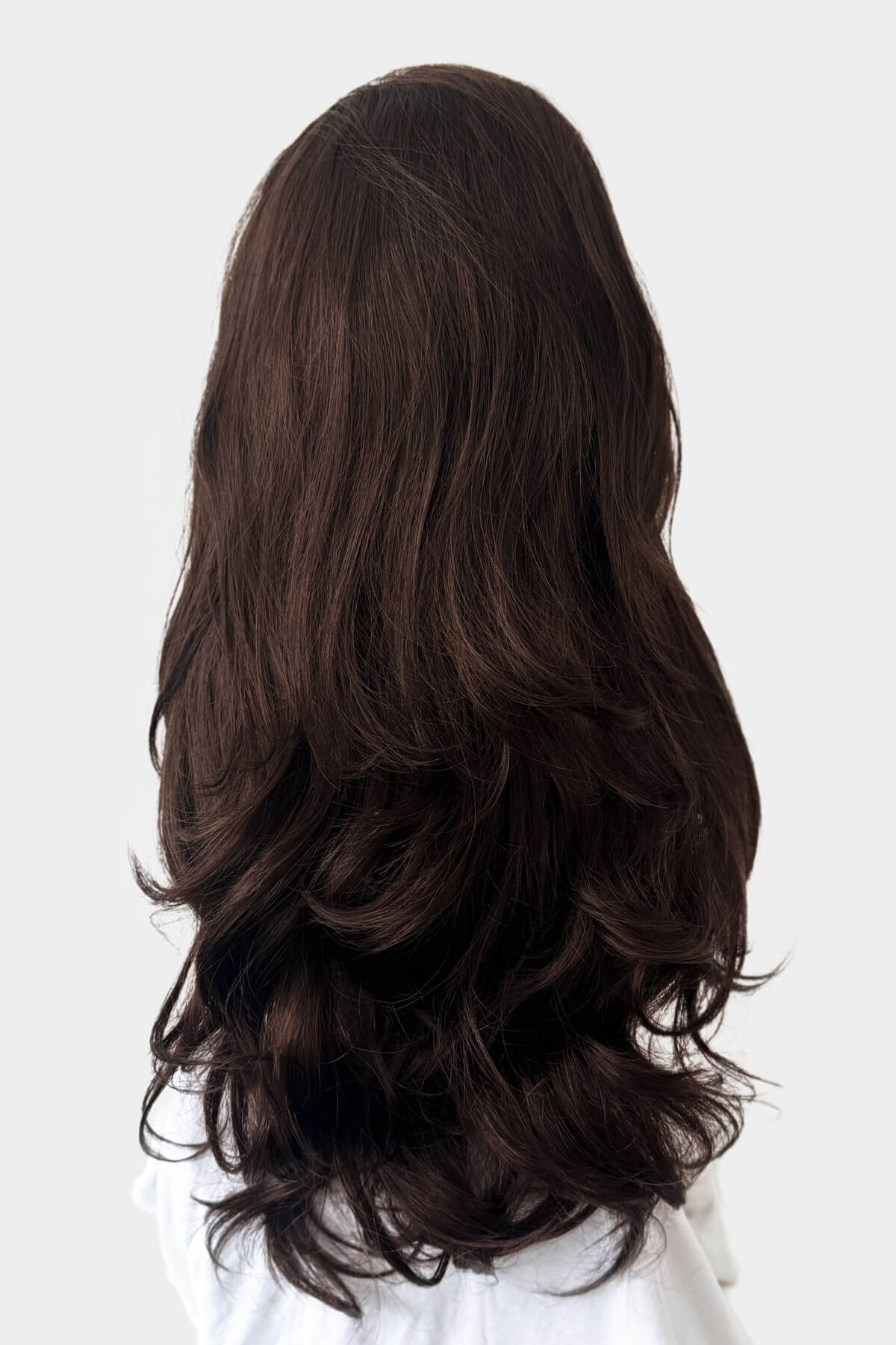 Brown half wig hairpiece, full, long with gentle waves: Taya - Image 17