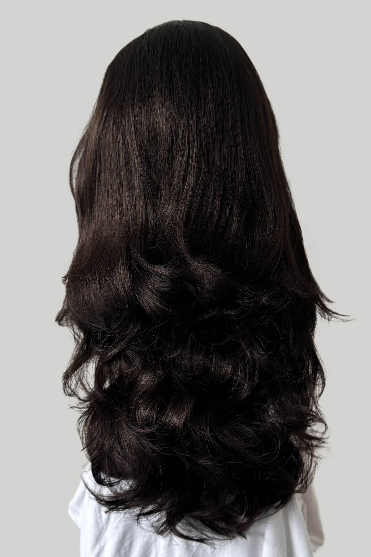 Brown half wig hairpiece, full, long with gentle waves: Taya - Image 6