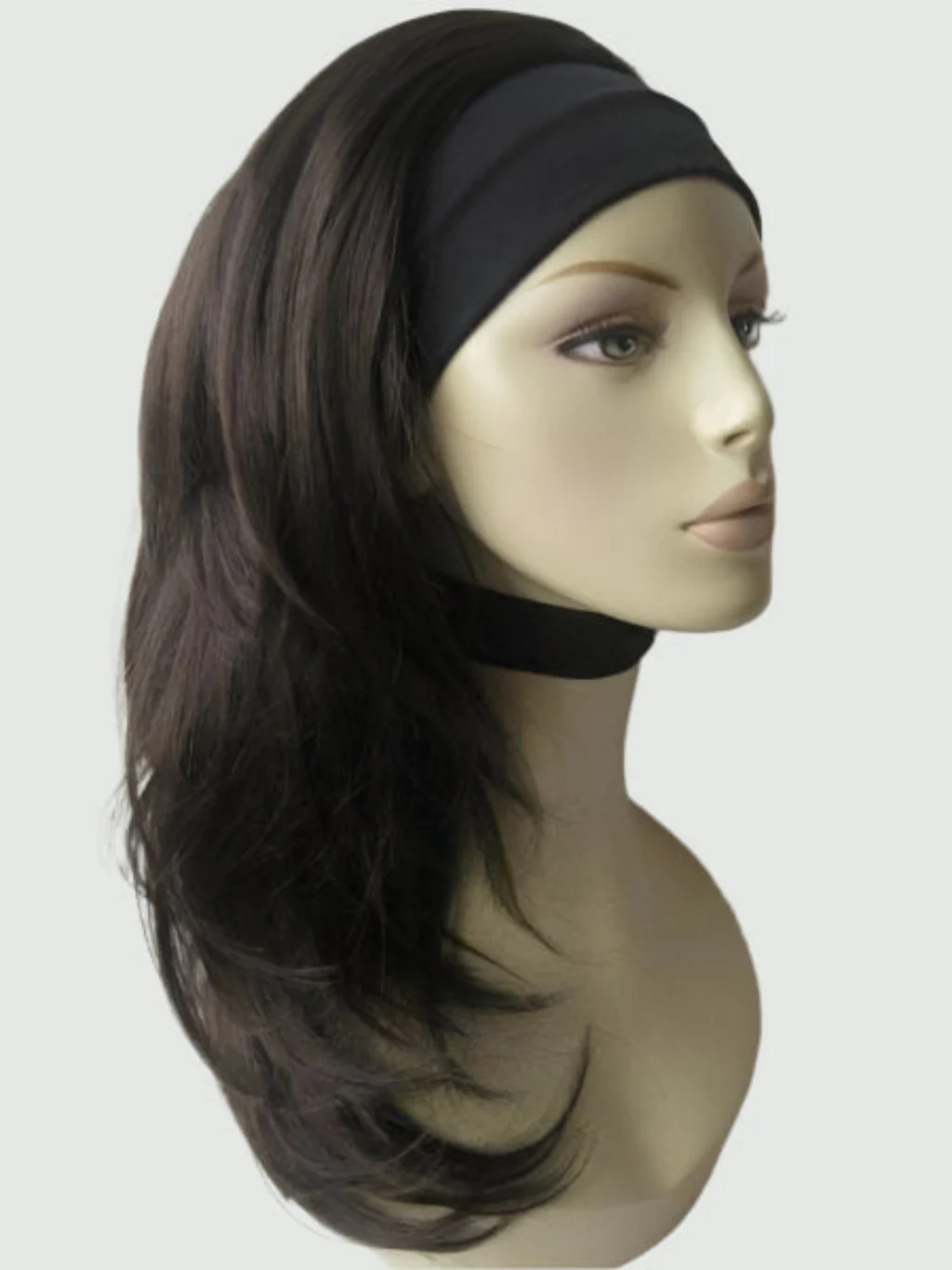 Brown half wig hairpiece (3/4 wig), gently layered: Briar - Image 12