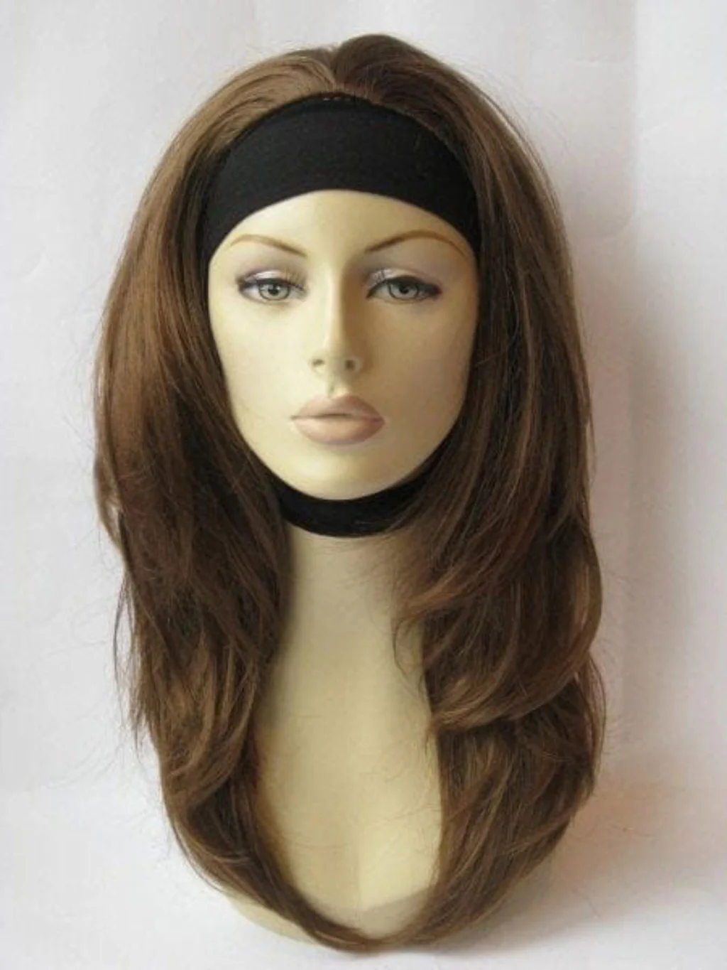 Brown half wig hairpiece (3/4 wig), gently layered: Briar - Image 20