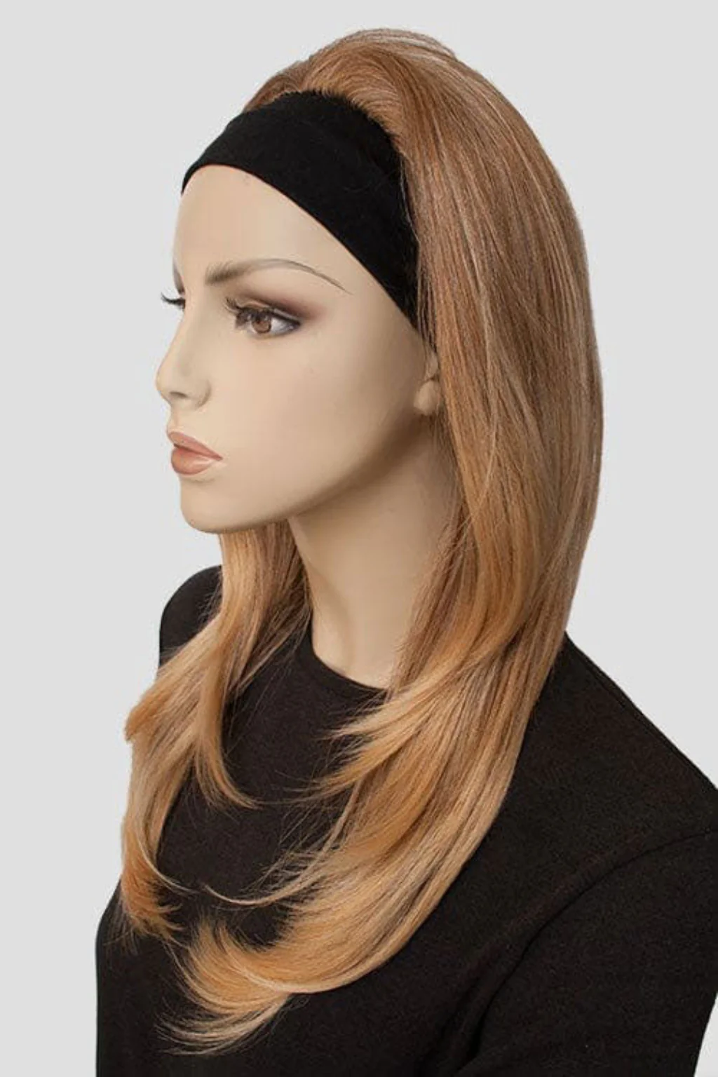 Brown half wig hairpiece (3/4 wig), gently layered: Briar - Image 25