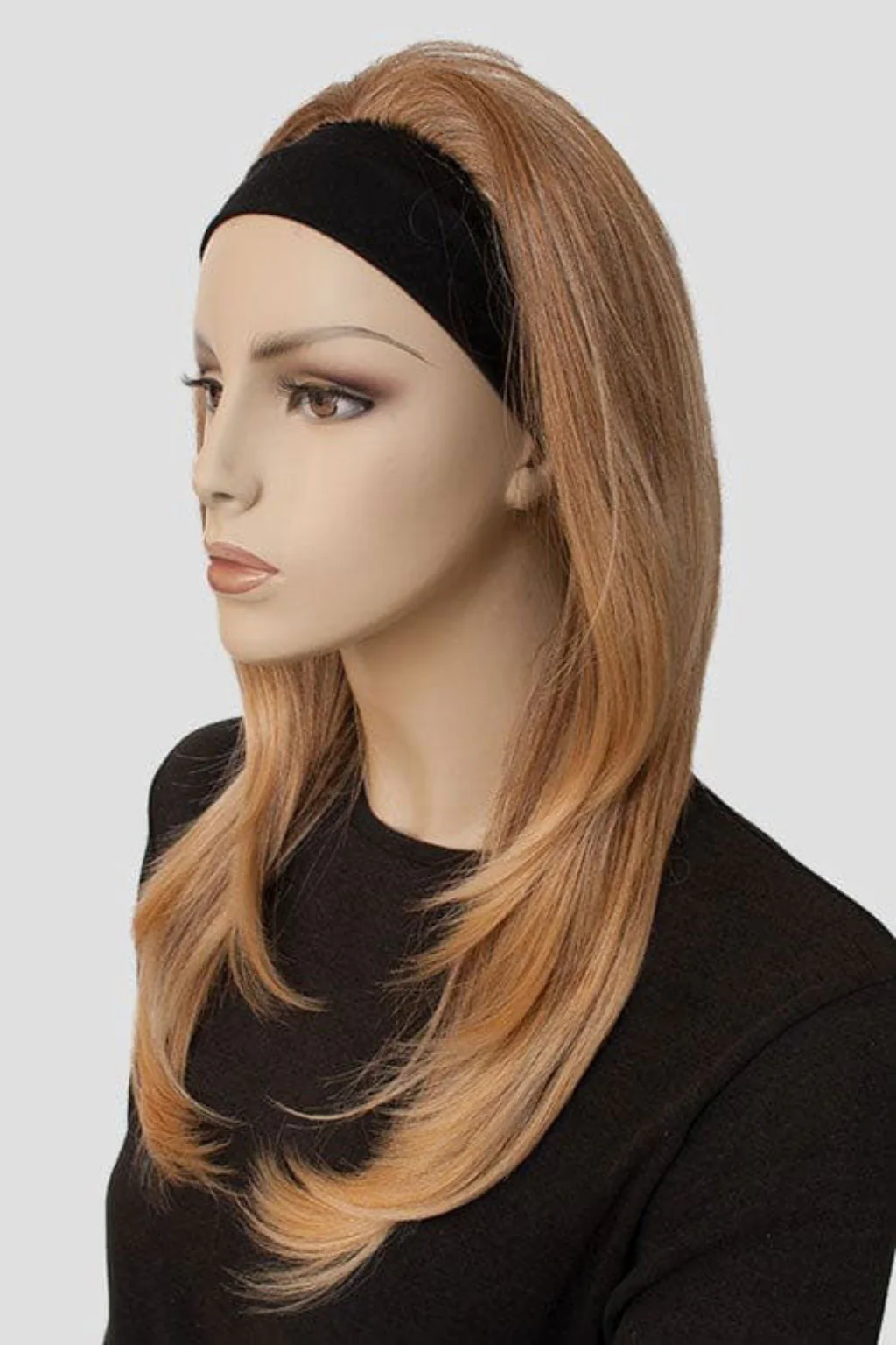 Brown half wig hairpiece (3/4 wig), gently layered: Briar - Image 26