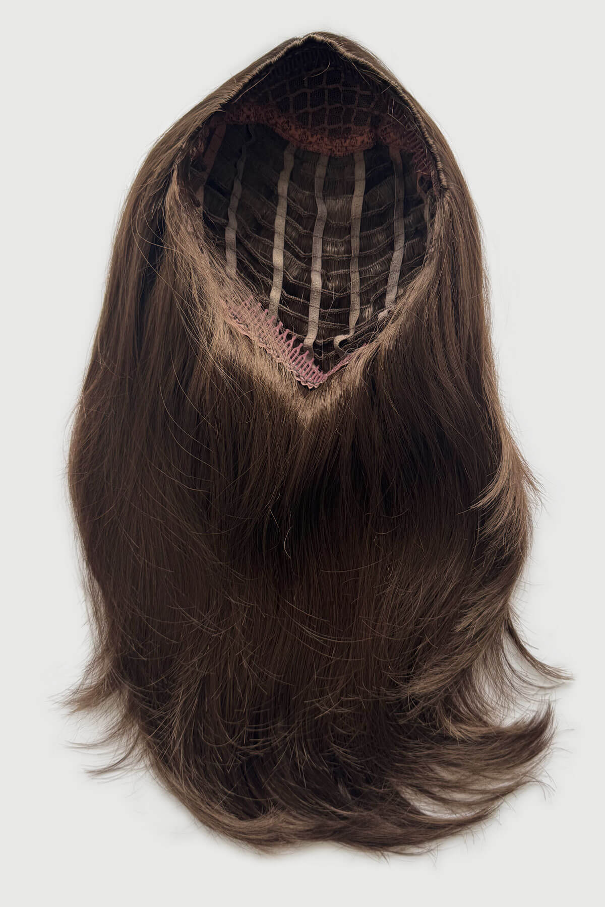 Brown half wig hairpiece (3/4 wig), gently layered: Briar - Image 6