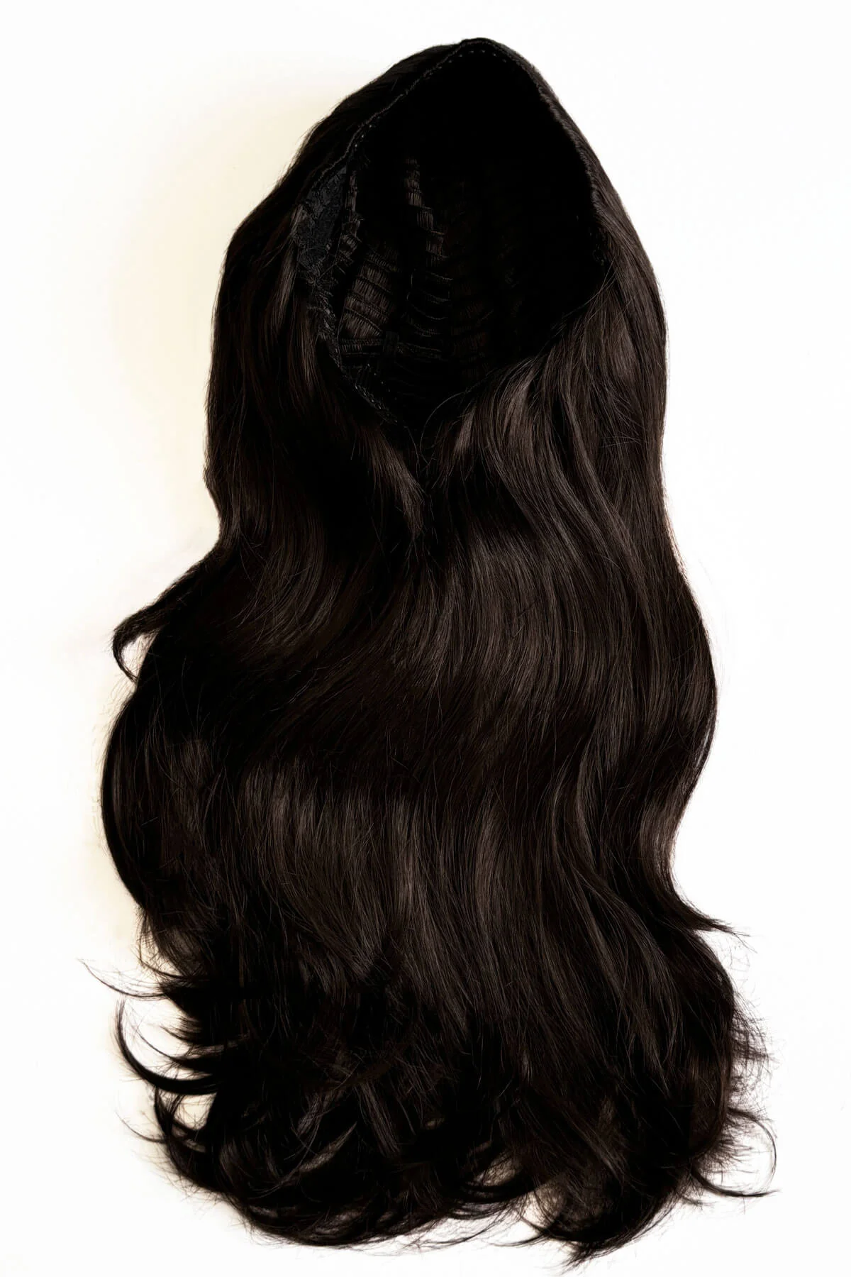 Brown half wig hairpiece (3/4 wig), layered, wavy: Simone - Image 12