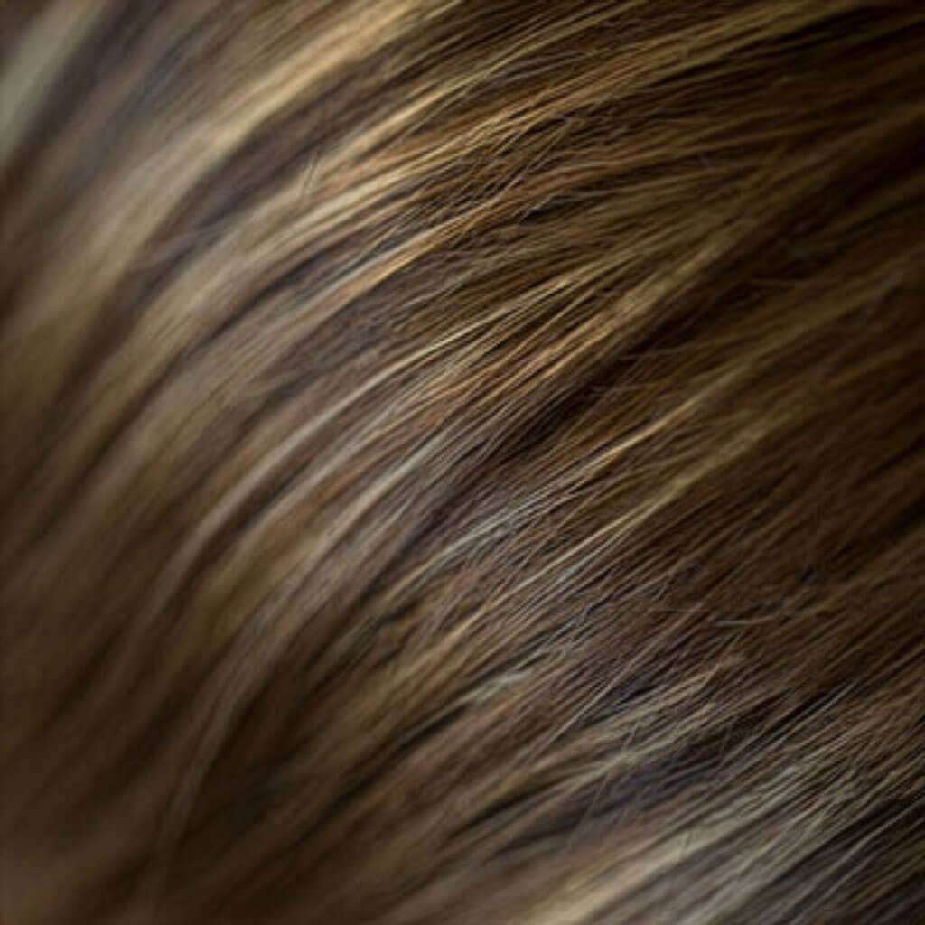 Brown half wig with blonde highlights with big loose curls: Nickie - Image 4