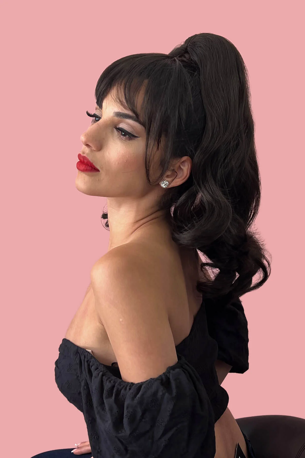 Clip in fringe hairpiece/clip-in bangs, gently feathered with face framing whisps: Delia - Image 10