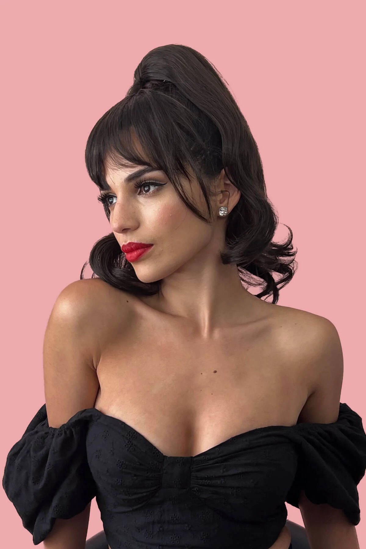 Clip in fringe hairpiece/clip-in bangs, gently feathered with face framing whisps: Delia - Image 11