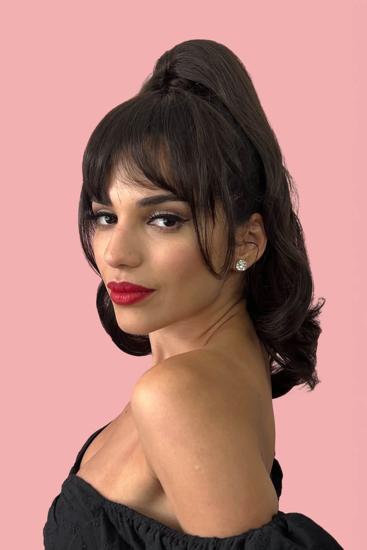 Clip in fringe hairpiece/clip-in bangs, gently feathered with face framing whisps: Delia - Image 23
