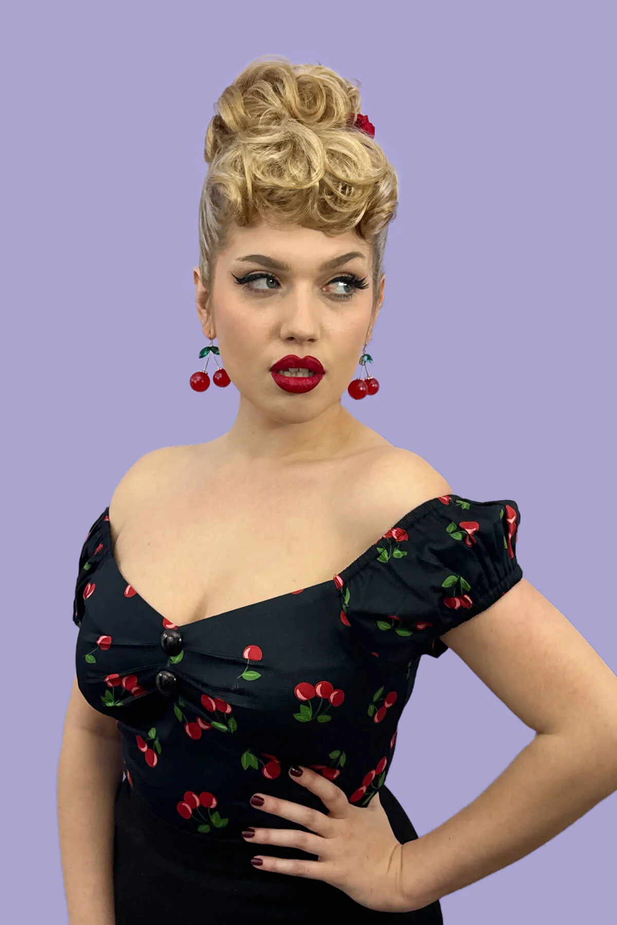 Curly bun hairpiece, rockabilly style: Toni - Image 8