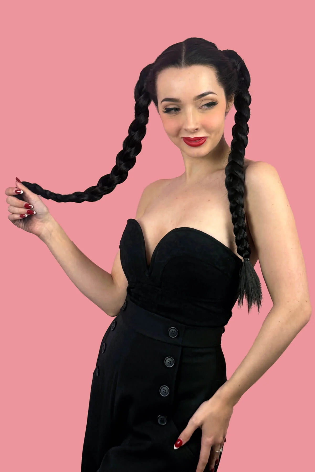 Long double plaited ponytail hairpieces x 2: Martha - Image 6