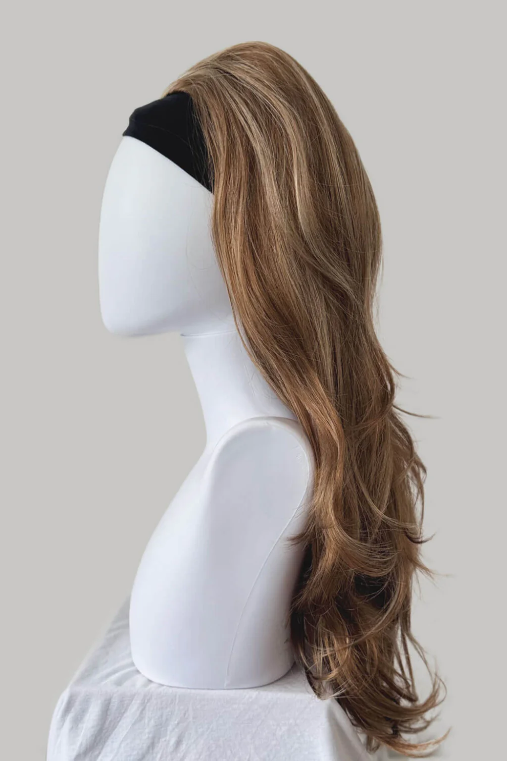 High Crown Half Wig with Volume Ring - Long Wavy 1960s Style: Bardot - Image 100