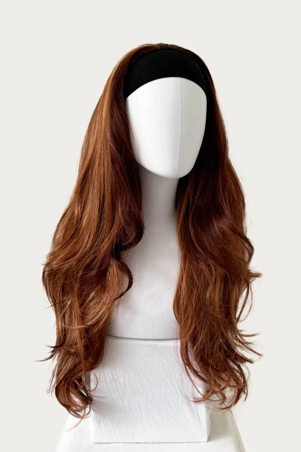 High Crown Half Wig with Volume Ring - Long Wavy 1960s Style: Bardot - Image 105
