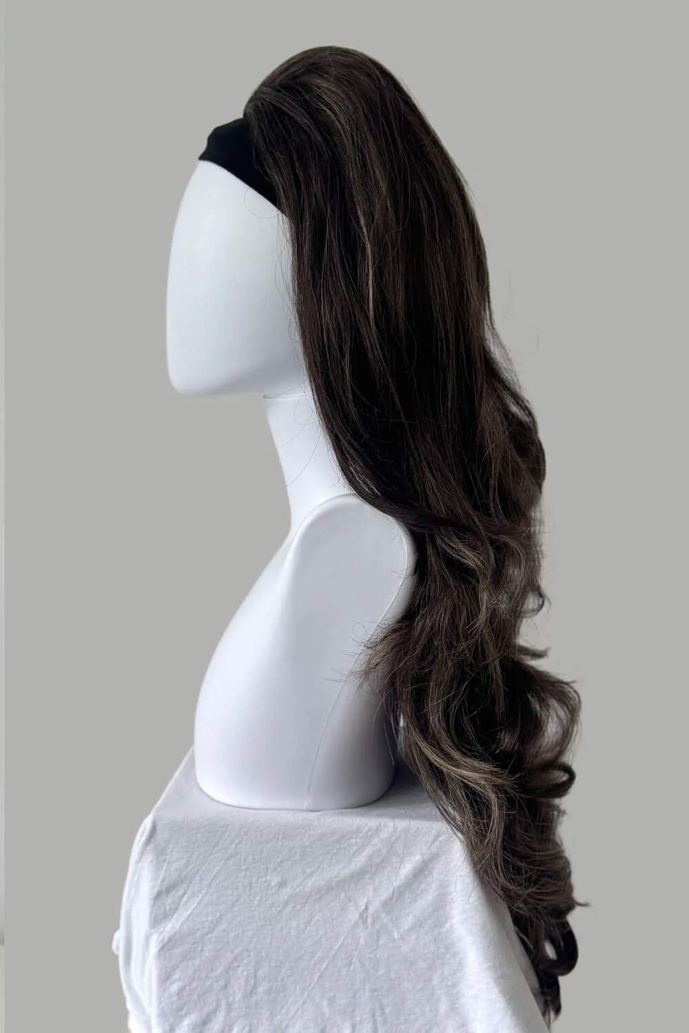 High Crown Half Wig with Volume Ring - Long Wavy 1960s Style: Bardot - Image 120