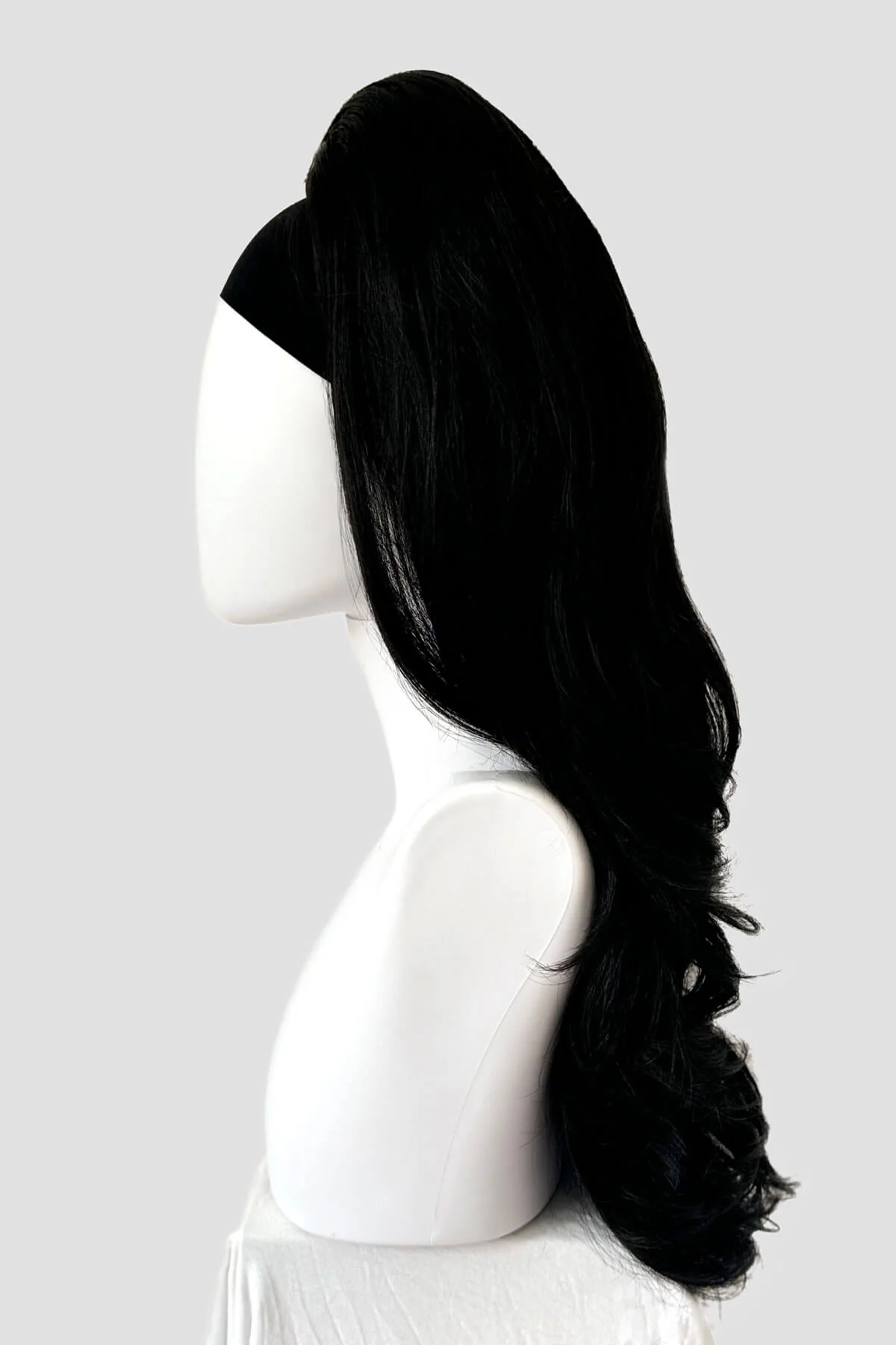 High Crown Half Wig with Volume Ring - Long Wavy 1960s Style: Bardot - Image 16