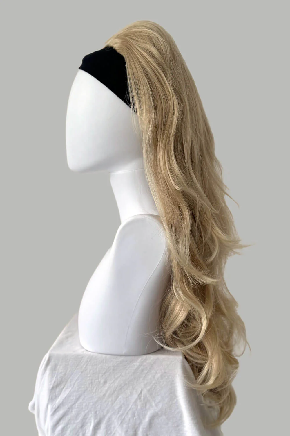 High Crown Half Wig with Volume Ring - Long Wavy 1960s Style: Bardot - Image 69