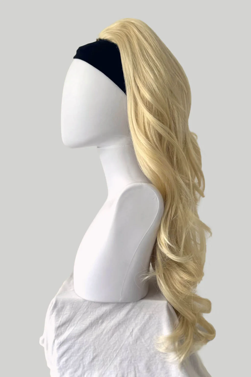 High Crown Half Wig with Volume Ring - Long Wavy 1960s Style: Bardot - Image 87