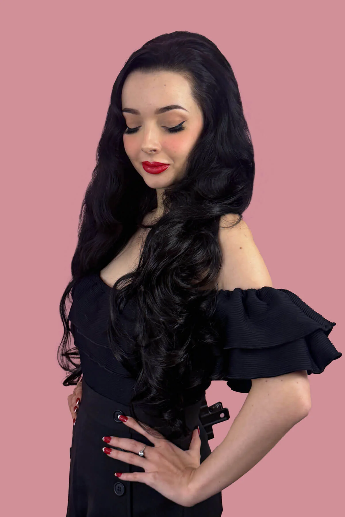 Half wig with volume booster/height booster: Corrine - Image 5
