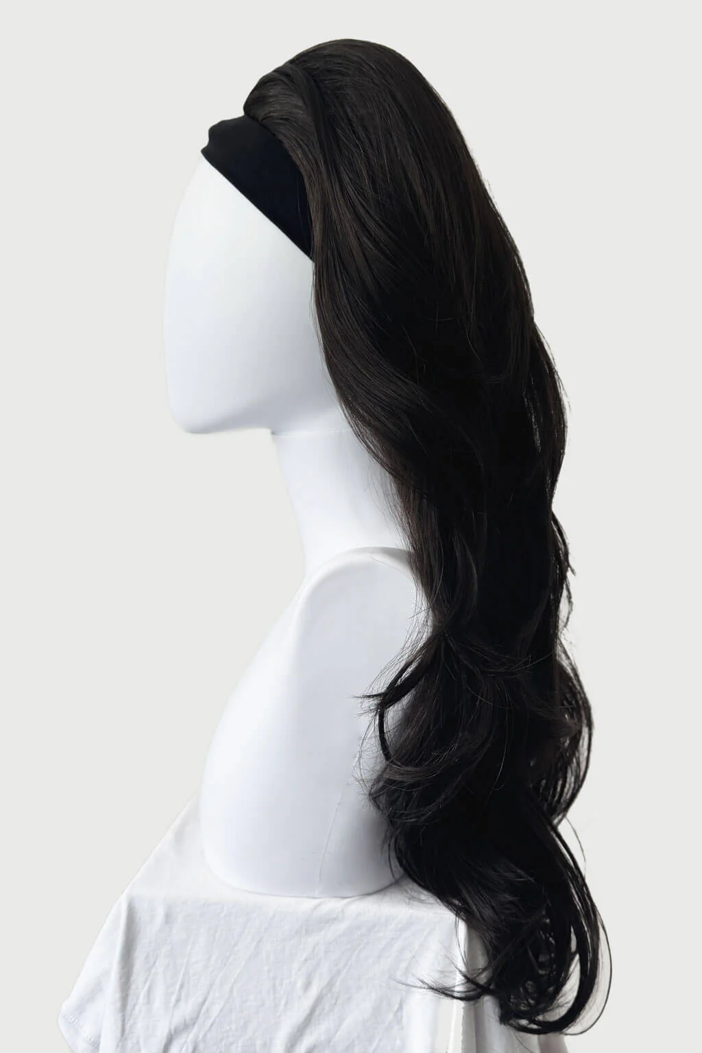 High crown long, layered half wig and volume ring: Helena - Image 12