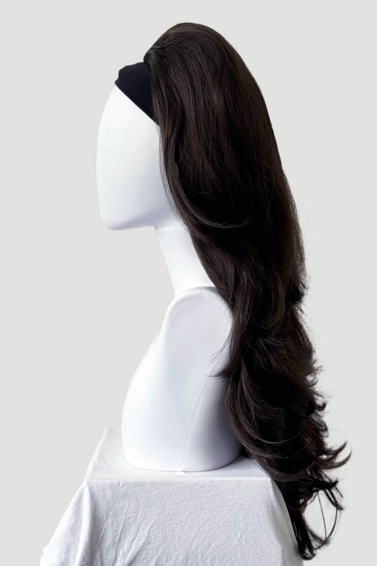High crown long, layered half wig and volume ring: Helena - Image 16