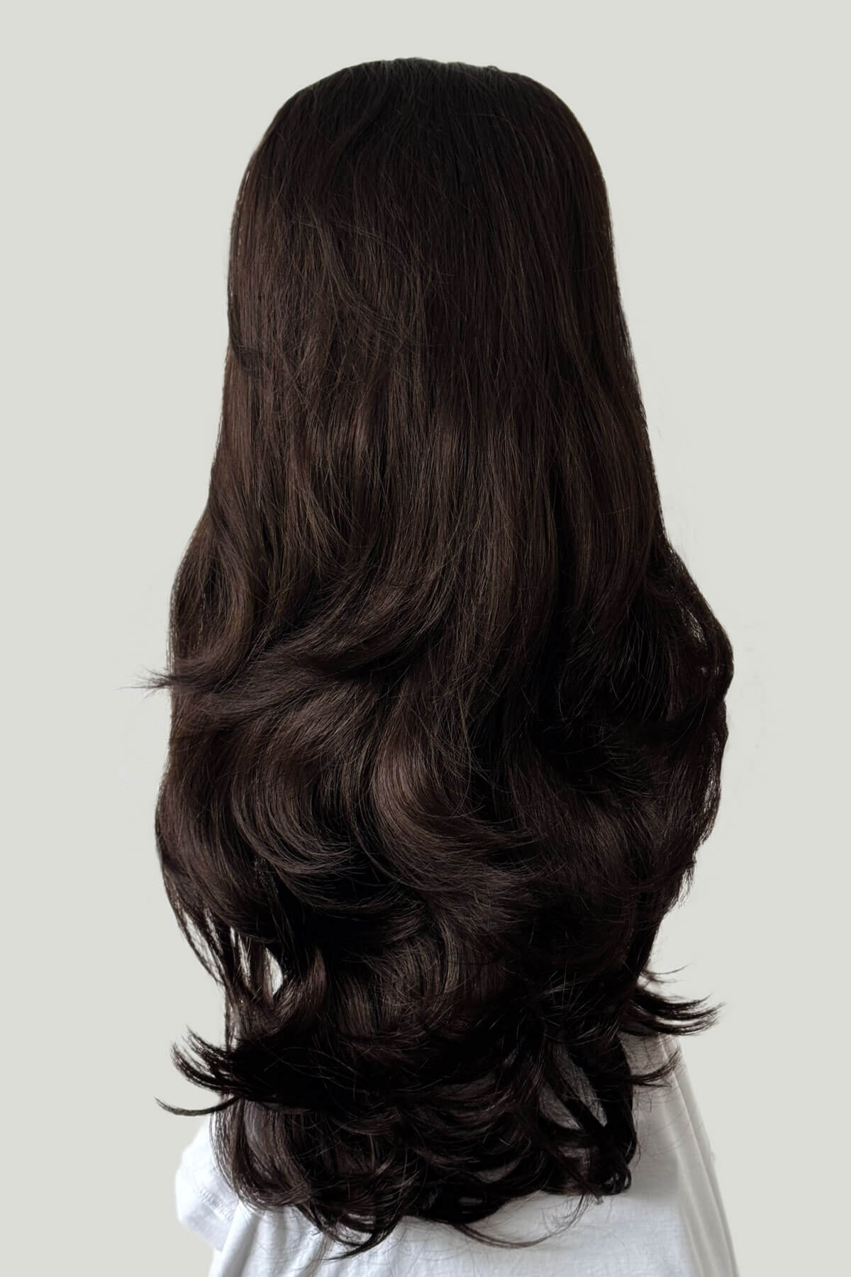 High crown long, layered half wig and volume ring: Helena - Image 17