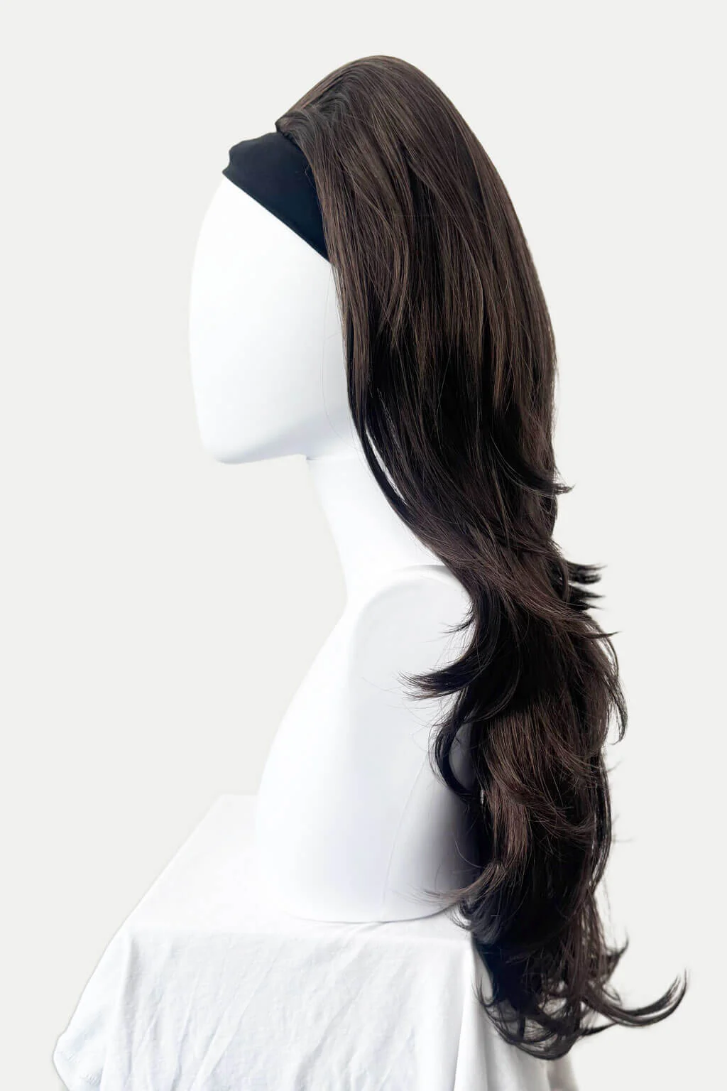High crown long, layered half wig and volume ring: Helena - Image 20