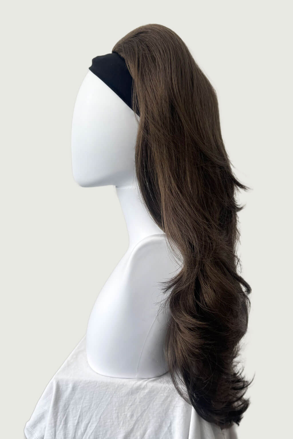 High crown long, layered half wig and volume ring: Helena - Image 24